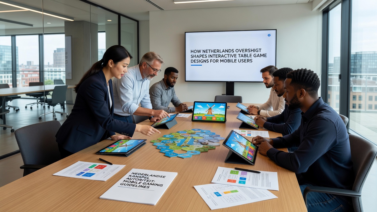 Diagram van mobiele interface aanpassingen voor Nederlandse tafelspellen met focus op toegankelijkheid